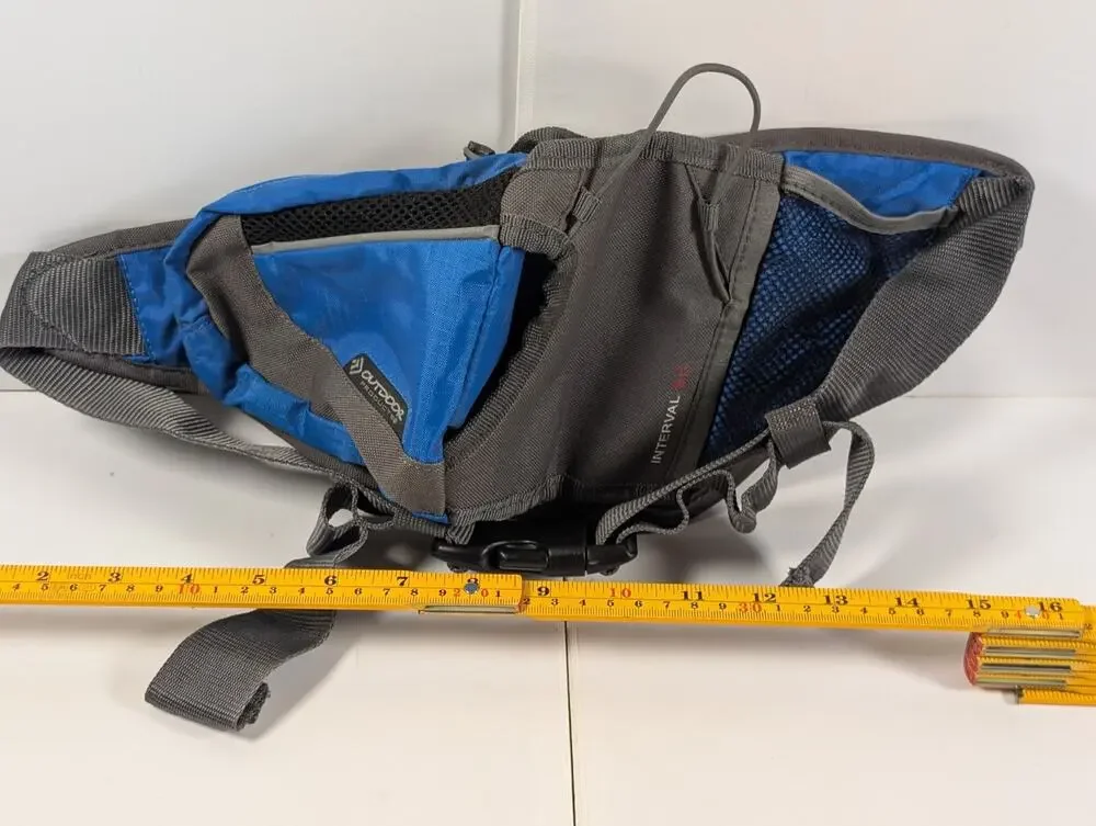Outdoor Products Interval 8.0 Hydration Backpack Blue Gray Hiking Cycling...